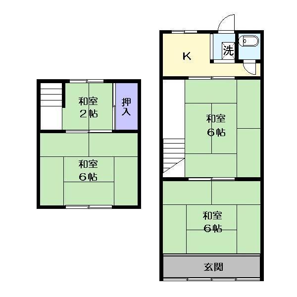 Floor plan. 4.5 million yen, 4K, Land area 60.62 sq m , Building area 292.91 sq m