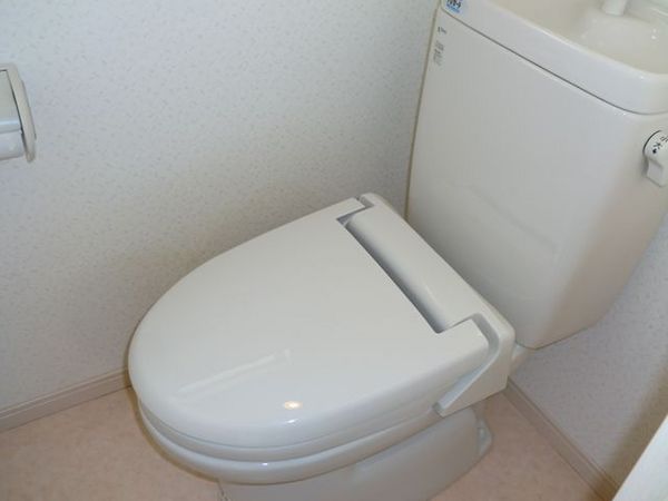 Toilet. A heated toilet seat
