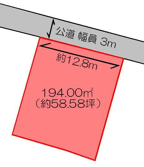 Compartment figure. Land price 6.5 million yen, Land area 194 sq m