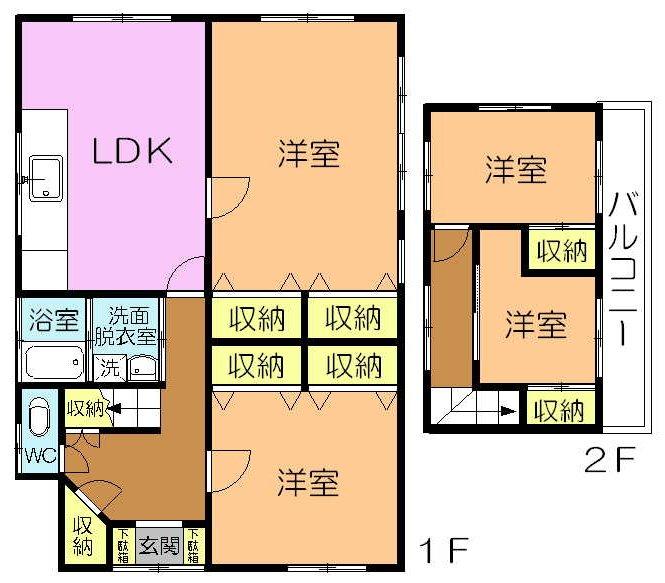 Floor plan. 17 million yen, 4LDK, Land area 277.71 sq m , Building area 112.16 sq m