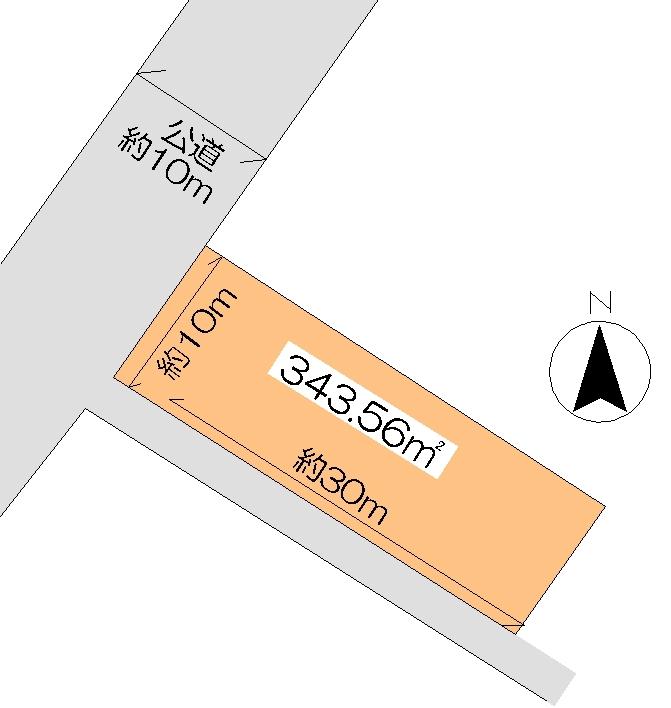 Compartment figure. Land price 16 million yen, Land area 343.56 sq m