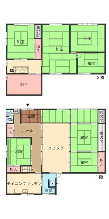 Floor plan. 3.7 million yen, 7LDK, Land area 346 sq m , Building area 197.51 sq m