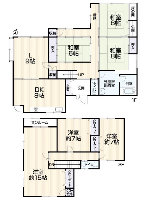 Floor plan. 13.8 million yen, 6LDK, Land area 430.49 sq m , Building area 191.22 sq m