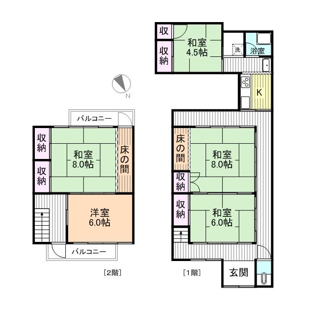 Floor plan. 3.5 million yen, 5K, Land area 117.08 sq m , Building area 112.32 sq m