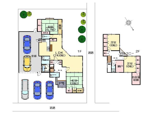 Floor plan. 24,800,000 yen, 4LDK, Land area 330.16 sq m , Building area 146.02 sq m