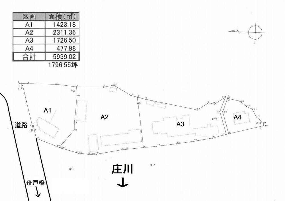 Compartment figure. Land price 57,500,000 yen, Land area 5,939.02 sq m