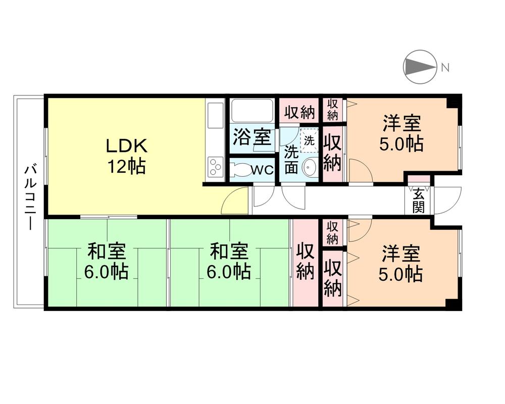 Floor plan. 4LDK, Price 8 million yen, Occupied area 74.93 sq m