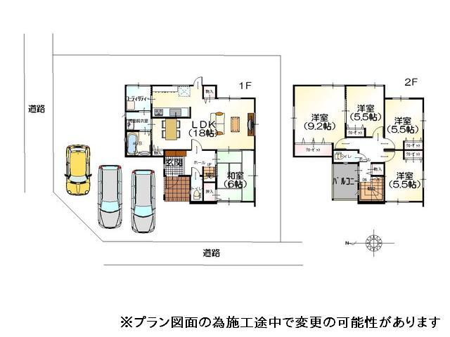 Floor plan. 23,300,000 yen, 5LDK, Land area 203.39 sq m , Building area 118.79 sq m