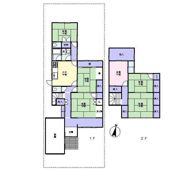 Floor plan. 18.5 million yen, 6DK, Land area 194.47 sq m , Building area 153.04 sq m