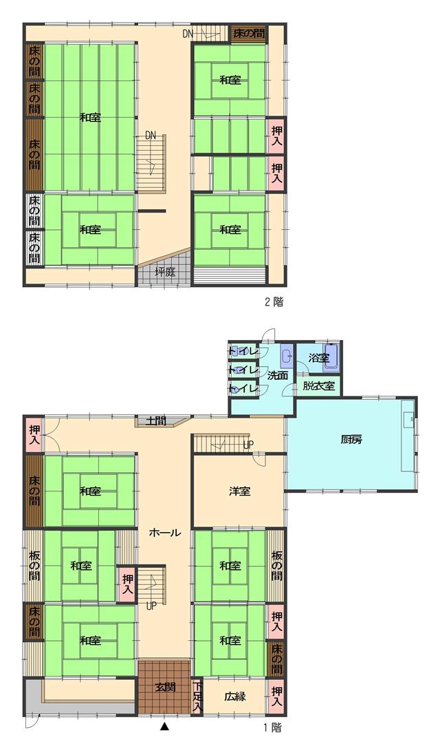 Floor plan. 6.9 million yen, 10K, Land area 1,151.1 sq m , Building area 402.47 sq m each room is 8 pledge more leeway