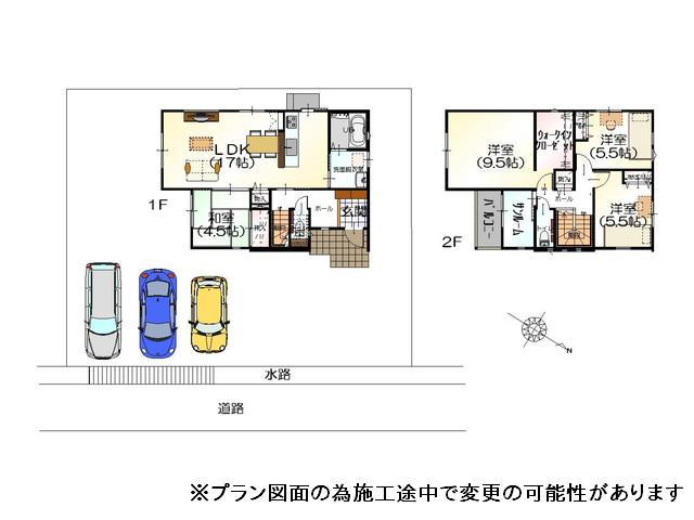 Floor plan. 22,700,000 yen, 4LDK, Land area 206.41 sq m , Building area 109.07 sq m