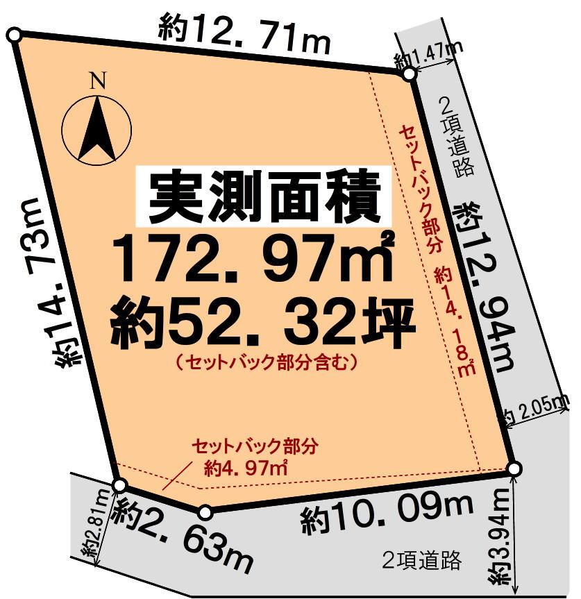 Compartment figure. Land price 10,460,000 yen, Land area 172.97 sq m