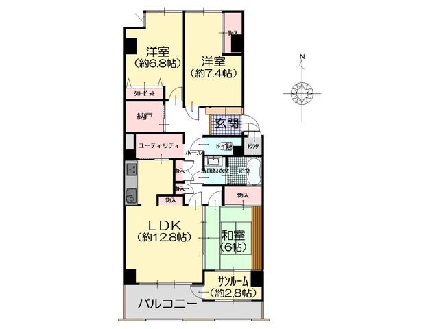 Floor plan. 3LDK, Price 11.8 million yen, Can you live in peace in the occupied area 92.03 sq m interior full renovated.