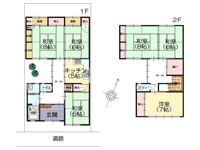 Floor plan. 7.3 million yen, 6K, Land area 97.47 sq m , Building area 121.95 sq m