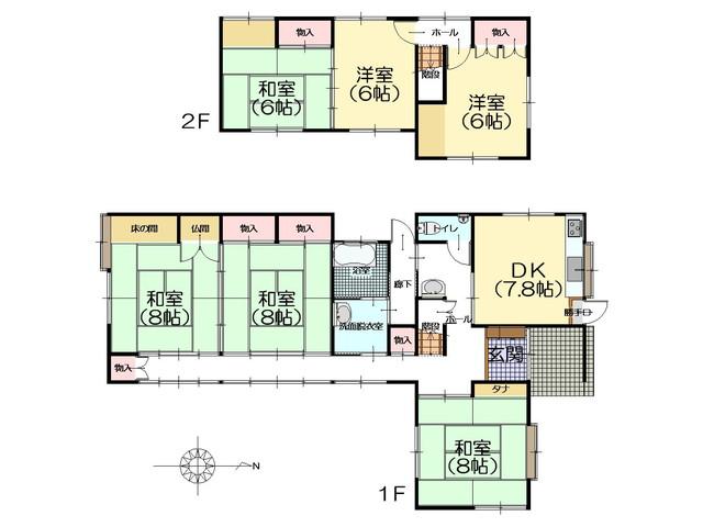 Floor plan. 12,980,000 yen, 6DK, Land area 320 sq m , All the water around is renovated to become a building area of ​​137.64 sq m care! 