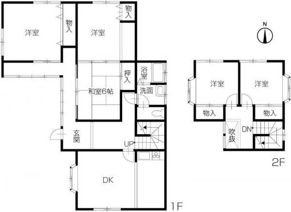 Floor plan. 16,980,000 yen, 6DK, Land area 251.77 sq m , Building area 112.61 sq m