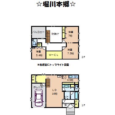 Floor plan. 24.4 million yen, 3LDK, Land area 207.31 sq m , Building area 115.62 sq m