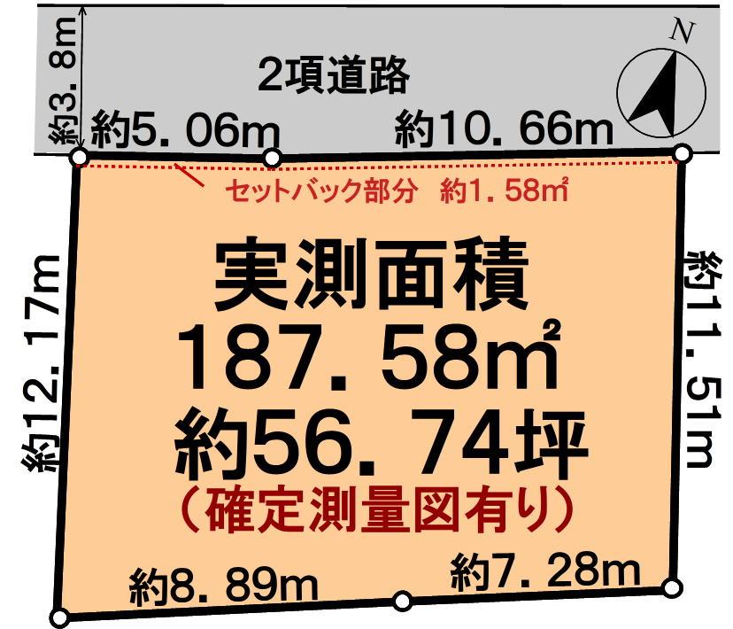 Compartment figure. Land price 9 million yen, Land area 187.58 sq m