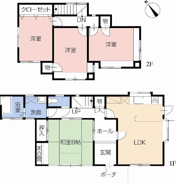 Floor plan. 16,680,000 yen, 4LDK, Land area 387.37 sq m , Building area 103.78 sq m