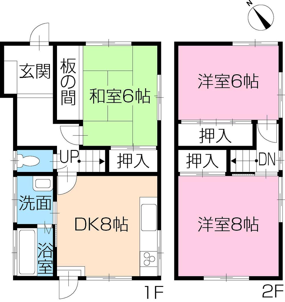 Floor plan. 12,380,000 yen, 3DK, Land area 110.36 sq m , Is taken between the building area 70.21 sq m 3DK