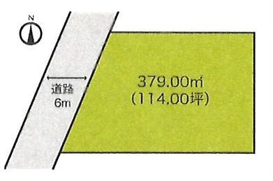 Compartment figure. Land price 11.4 million yen, Land area 379 sq m