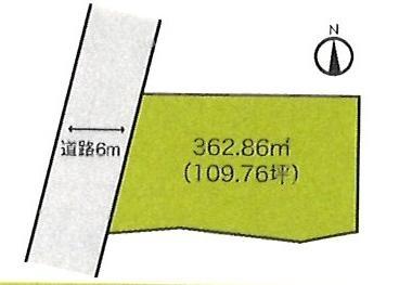 Compartment figure. Land price 8 million yen, Land area 362.86 sq m