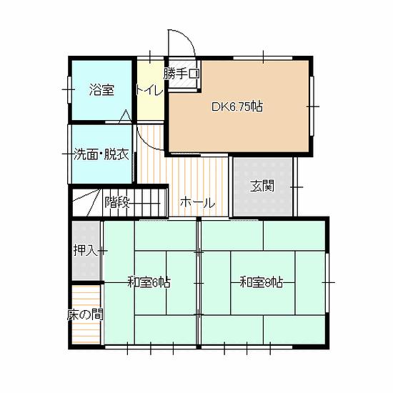 Floor plan. 9.8 million yen, 4DK, Land area 168.5 sq m , Building area 91.9 sq m 1F