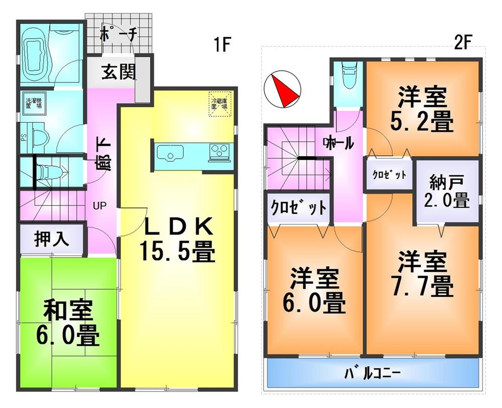 Floor plan. 21,800,000 yen, 4LDK + S (storeroom), Land area 178.43 sq m , Building area 95.57 sq m