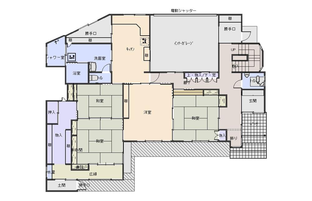 Floor plan. 17 million yen, 7DK, Land area 436.04 sq m , Building area 255.31 sq m 1 floor