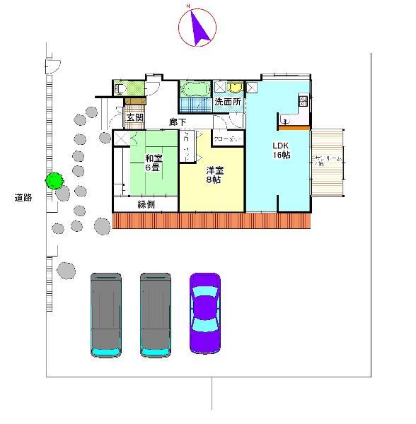 Floor plan. 17 million yen, 2LDK, Land area 374 sq m , Building area 78.67 sq m 2LDK