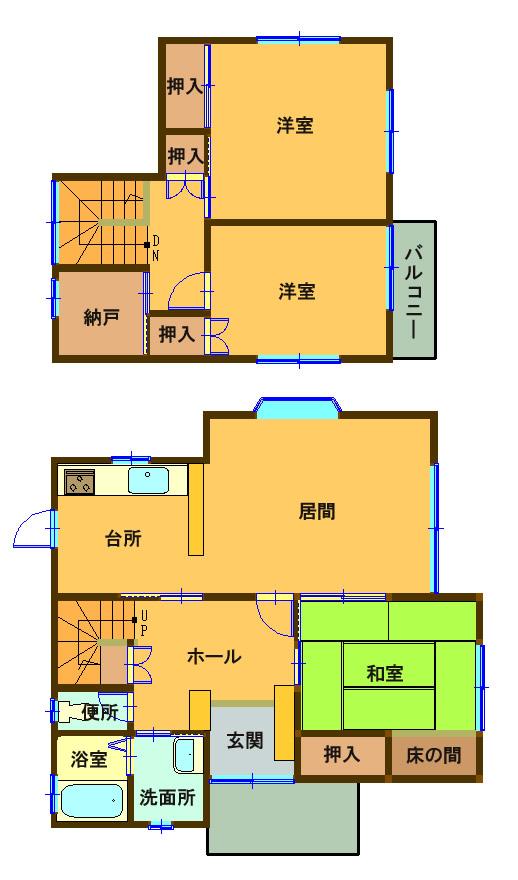 Floor plan. 13 million yen, 3LDK, Land area 321.64 sq m , Building area 95.08 sq m