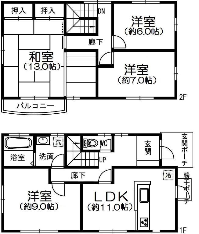 Floor plan. 18.2 million yen, 4LDK, Land area 540 sq m , Building area 109.51 sq m