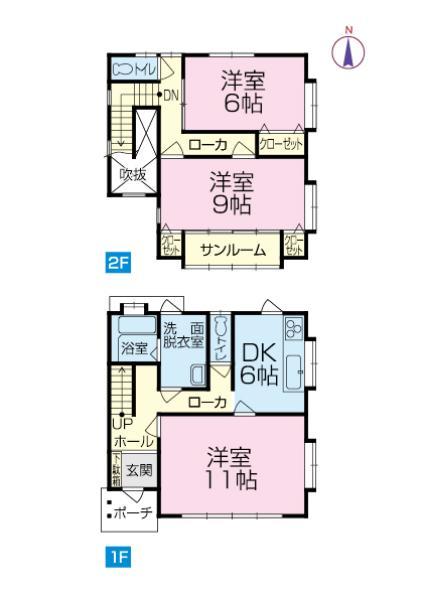 Floor plan. 11.3 million yen, 3DK, Land area 181.4 sq m , Building area 95.49 sq m 3LDK