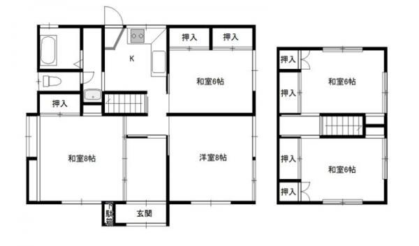 Floor plan. 8.8 million yen, 5K, Land area 157.33 sq m , Building area 99.62 sq m 5K