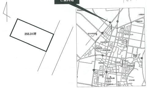 Compartment figure. Land price 10 million yen, Land area 844 sq m