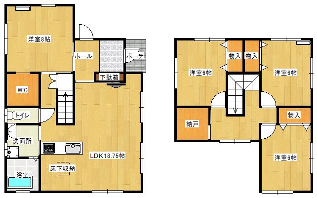 Floor plan. 19 million yen, 4LDK, Land area 198.84 sq m , Building area 111.79 sq m