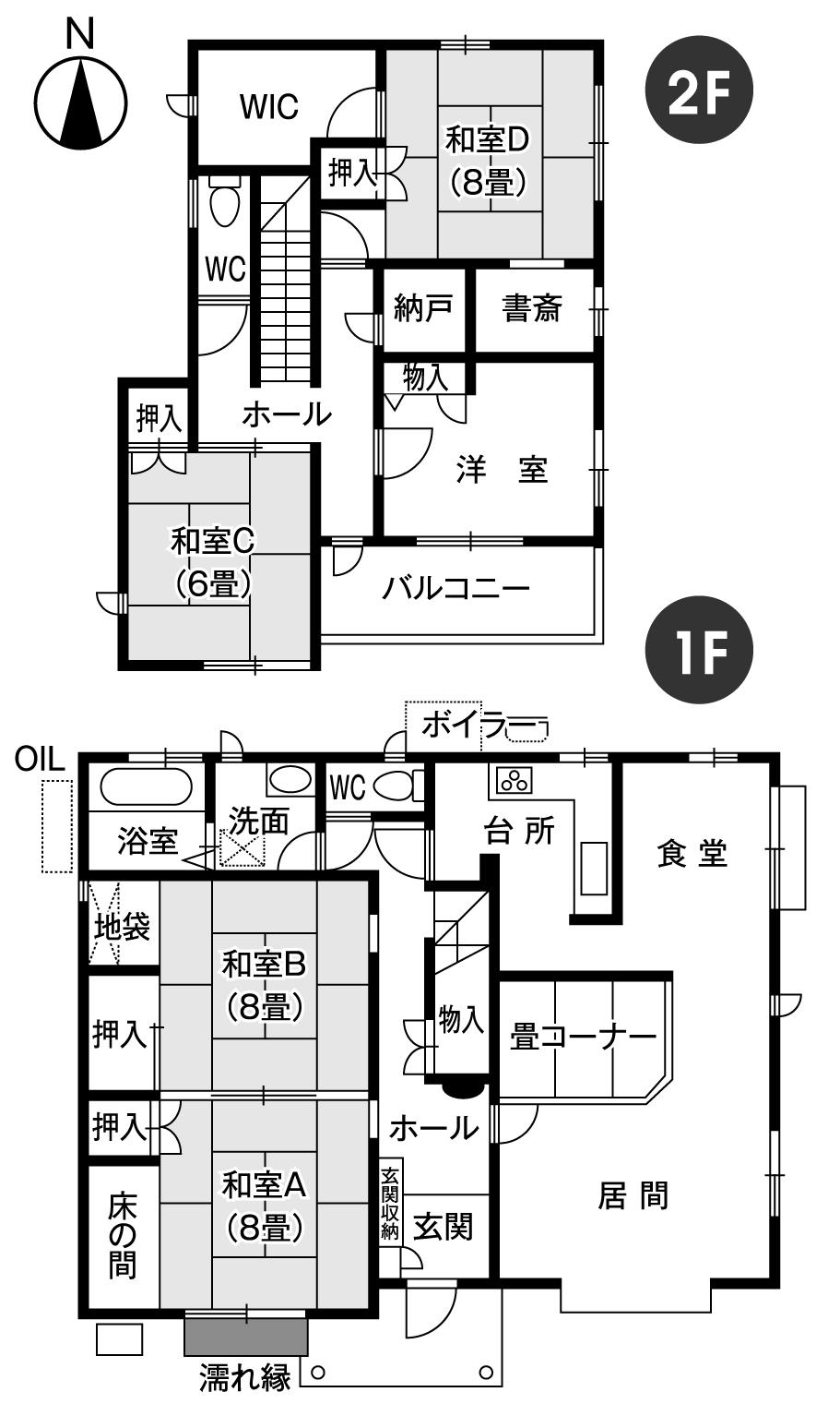 Floor plan. 31 million yen, 5LDK, Land area 244.23 sq m , Building area 158.5 sq m