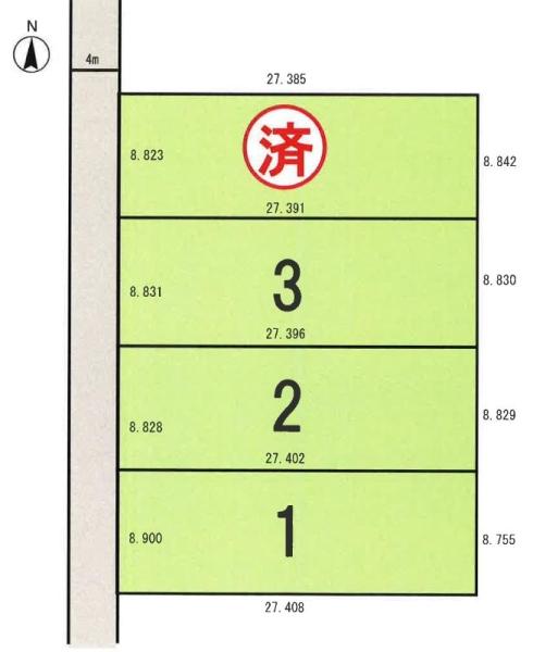 Compartment figure. Land price 5 million yen, Land area 241.91 sq m