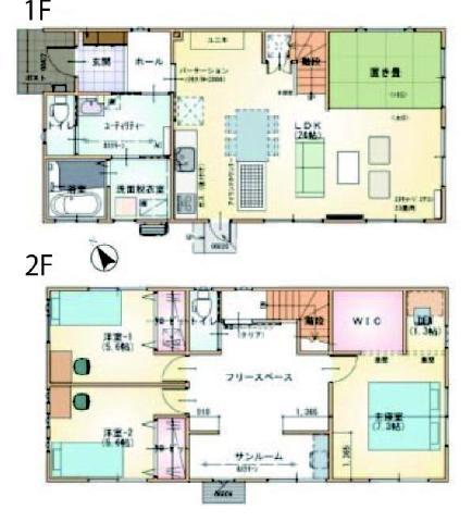 Floor plan. 21,800,000 yen, 3LDK, Land area 201.66 sq m , Building area 122.56 sq m