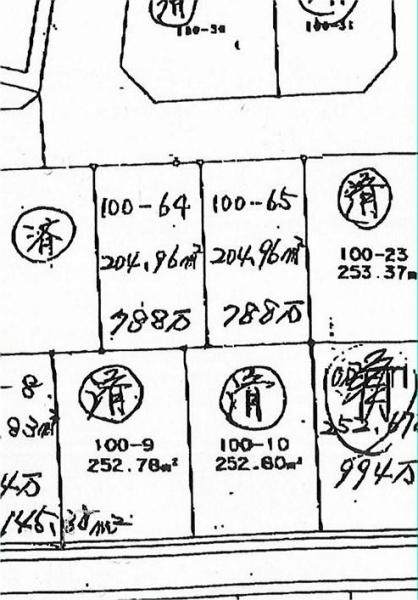 Compartment figure. Land price 7.88 million yen, Land area 204.96 sq m