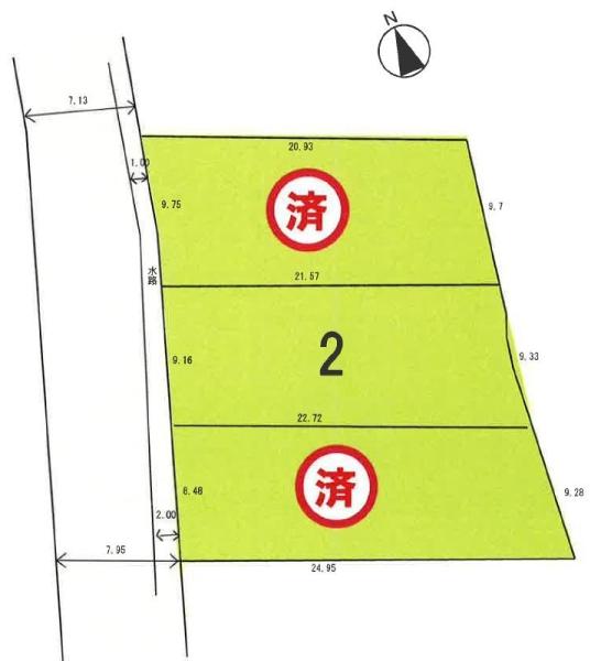 Compartment figure. Land price 3.9 million yen, Land area 201.66 sq m