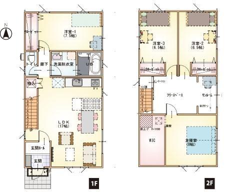 Floor plan. 18,800,000 yen, 4LDK, Land area 178.2 sq m , Building area 119.24 sq m
