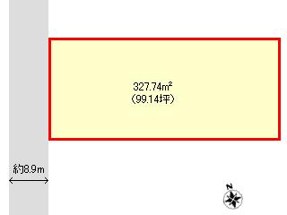 Compartment figure. Land price 13 million yen, Land area 327.74 sq m