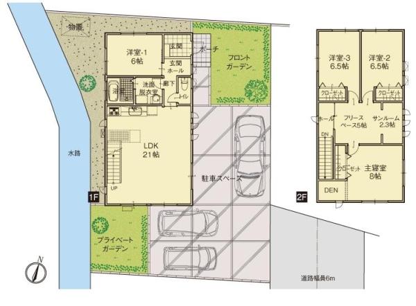 Floor plan. 20,700,000 yen, 4LDK, Land area 201.65 sq m , Building area 117.58 sq m