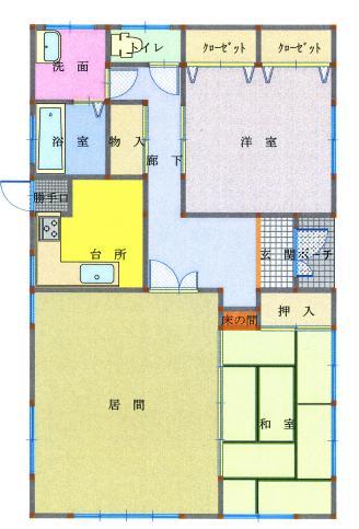 Floor plan. 11 million yen, 2LDK, Land area 1,056.82 sq m , Building area 84.28 sq m