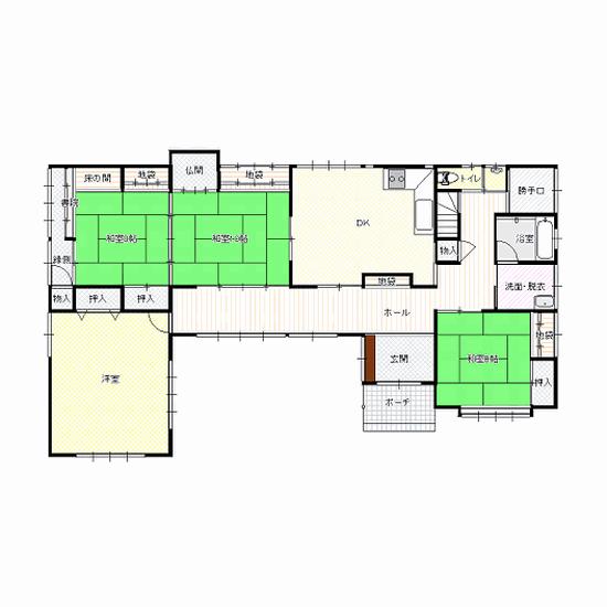 Floor plan. 19,800,000 yen, 7DK, Land area 1,277.35 sq m , Building area 215.5 sq m