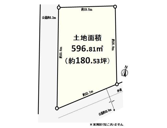 Compartment figure. Land price 17,692,000 yen, Land area 596.81 sq m