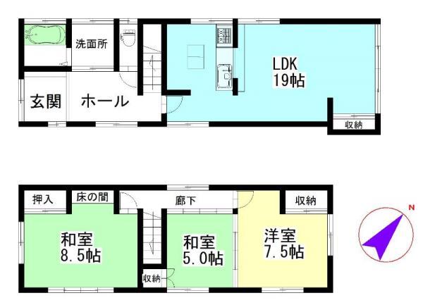 Floor plan. 11.8 million yen, 3LDK, Land area 114.14 sq m , Building area 104.37 sq m