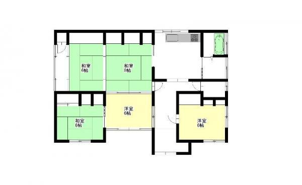 Floor plan. 19,800,000 yen, 5DK, Land area 287.63 sq m , Building area 103.28 sq m