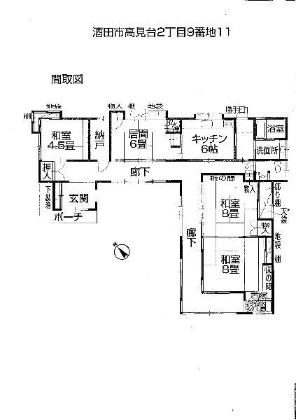 Floor plan. 17,950,000 yen, 4DK, Land area 311.83 sq m , Building area 123.96 sq m